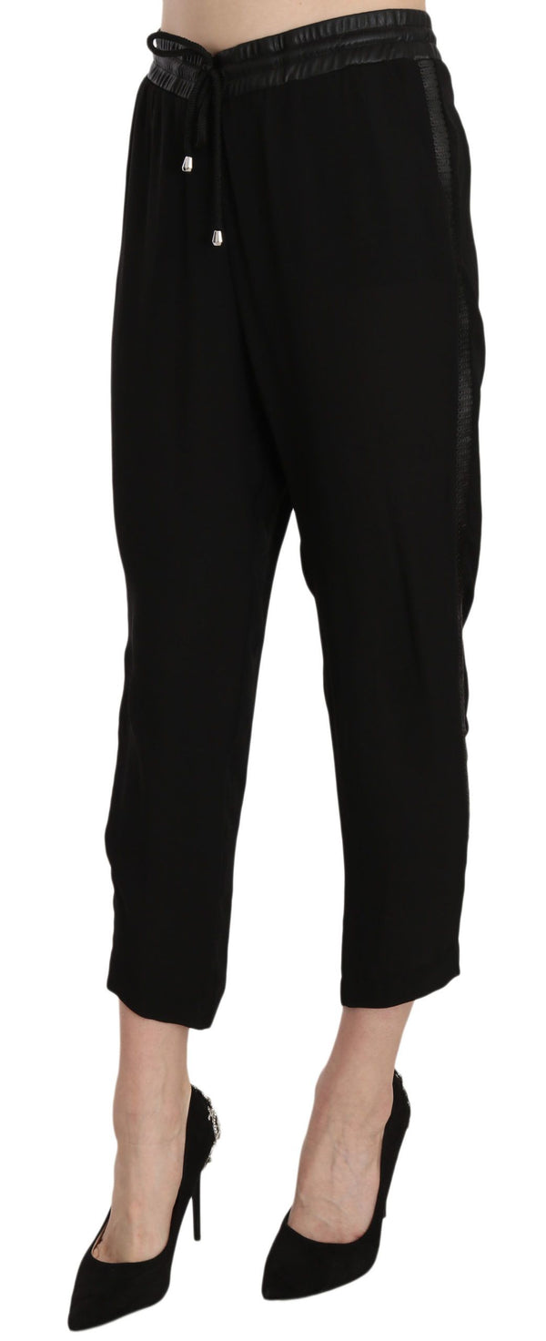 Guess Chic High Waist Cropped Pants in Elegant Black