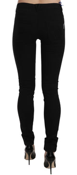 Versace Jeans Elegant Black Slim-Fit Couture Pants