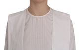 Dsquared² Elegant White Cotton Crew Neck Top