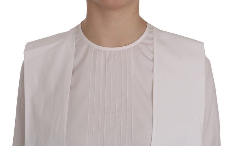 Dsquared² Elegant White Cotton Crew Neck Top