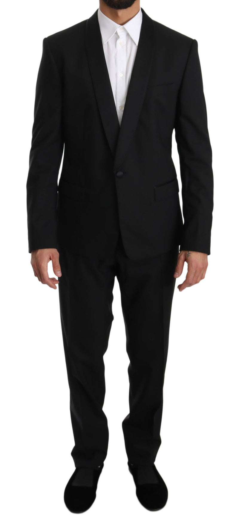 Dolce & Gabbana Elegant Black Slim Fit Martini Suit Set