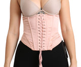 Dolce & Gabbana Silk Blend Corset Belt Luxury Top - Pink