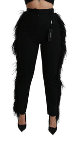 Dolce & Gabbana Elegant High Waist Wool Blend Pants