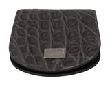 Dolce & Gabbana Exotic Gray Leather Condom Case Wallet