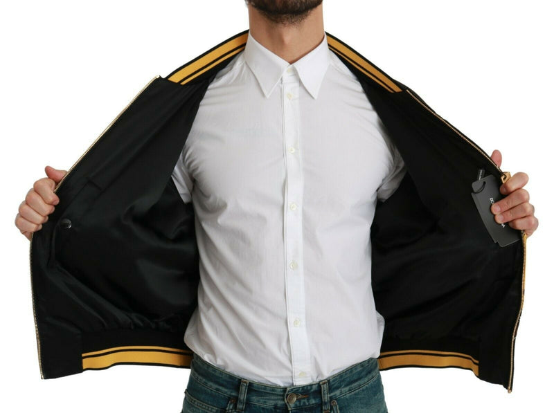 Dolce & Gabbana Multicolor Motive Bomber Style Jacket