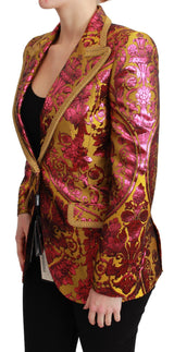 Dolce & Gabbana Floral Jacquard Blazer with Silk Lining