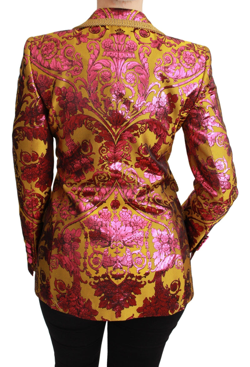 Dolce & Gabbana Floral Jacquard Blazer with Silk Lining