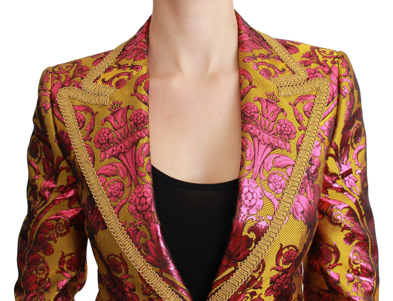 Dolce & Gabbana Floral Jacquard Blazer with Silk Lining