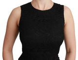 Dolce & Gabbana Sleek Black Bodycon Sleeveless Dress