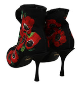 Dolce & Gabbana Elegant Floral Heel Booties