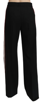 Dolce & Gabbana Elegant High Waist Straight Wool Blend Pants