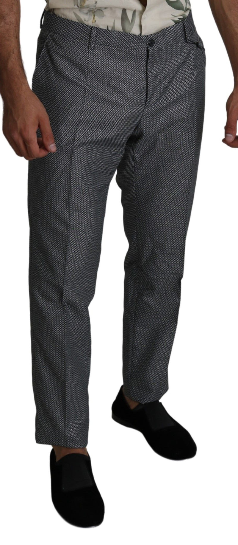 Dolce & Gabbana Elegant Gray Slim Fit Dress Trousers