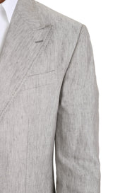 Dolce & Gabbana Elegant Slim Fit Gray Linen-Silk Suit