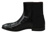 Dolce & Gabbana Elegant Black Leather Chelsea Boots