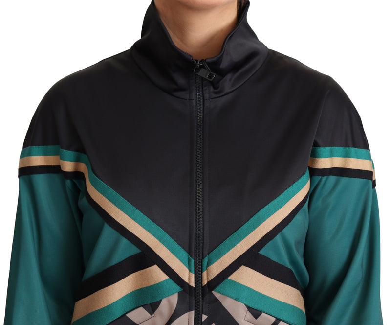 Dolce & Gabbana Chic Multicolor Track Jacket with Logo Mania