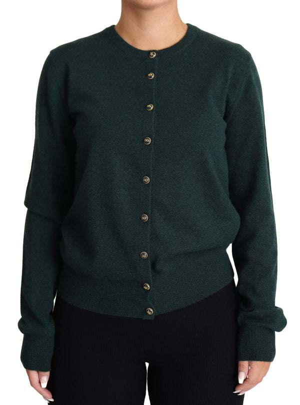 Dolce & Gabbana Elegant Cashmere Crewneck Cardigan