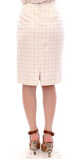 Andrea Incontri Elegant White Pencil Skirt - Chic and Sophisticated