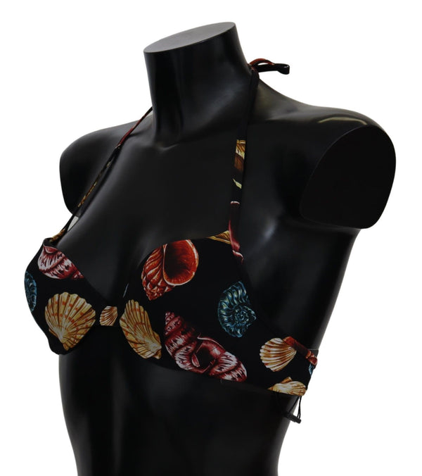 Dolce & Gabbana Chic Seashell Print Bikini Top