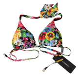 Dolce & Gabbana Vibrant Floral Print Bikini Top