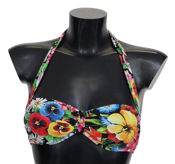 Dolce & Gabbana Floral Elegance High-End Bikini Top