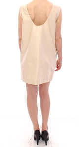 Andrea Incontri Elegant Beige Shift Sleeveless Dress