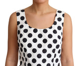 Dolce & Gabbana Elegant Polka Dot Sleeveless A-Line Dress