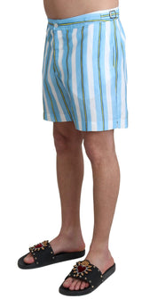 Dolce & Gabbana Chic Striped Expandable Swim Shorts