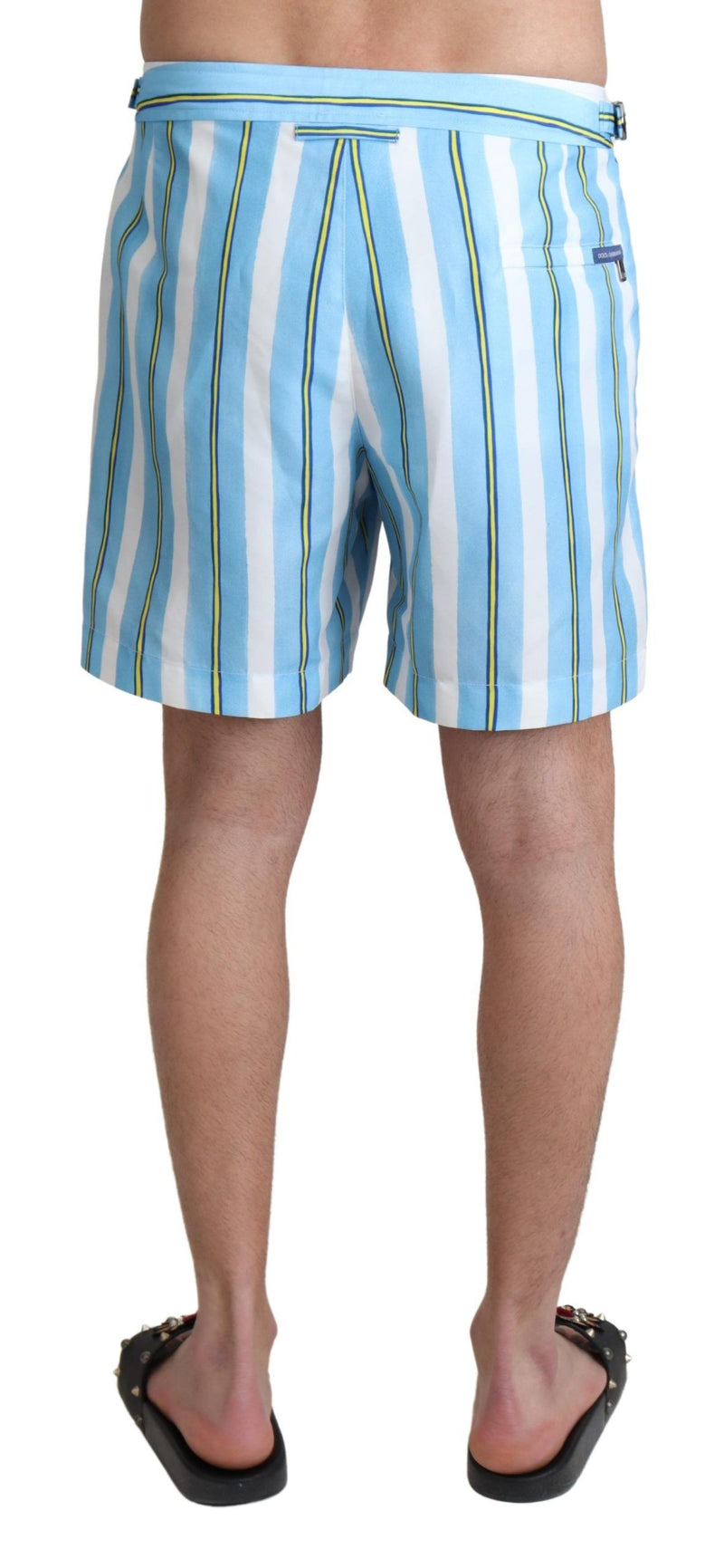 Dolce & Gabbana Chic Striped Expandable Swim Shorts