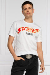 Dsquared² Chic White Logo Tee - Pure Cotton Roundneck