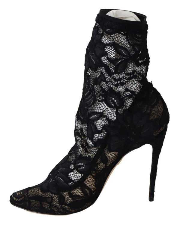 Dolce & Gabbana Black Lace Taormina Pumps Elegance Unleashed