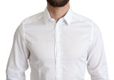 Dolce & Gabbana Elegant White Cotton Dress Shirt Slim Fit