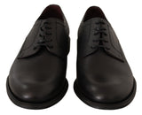 Dolce & Gabbana Elegant Black Leather Derby Dress Shoes