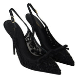 Dolce & Gabbana Elegant Sheer Embroidered Stilettos