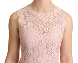 Dolce & Gabbana Elegant Pink Lace Sleeveless Blouse