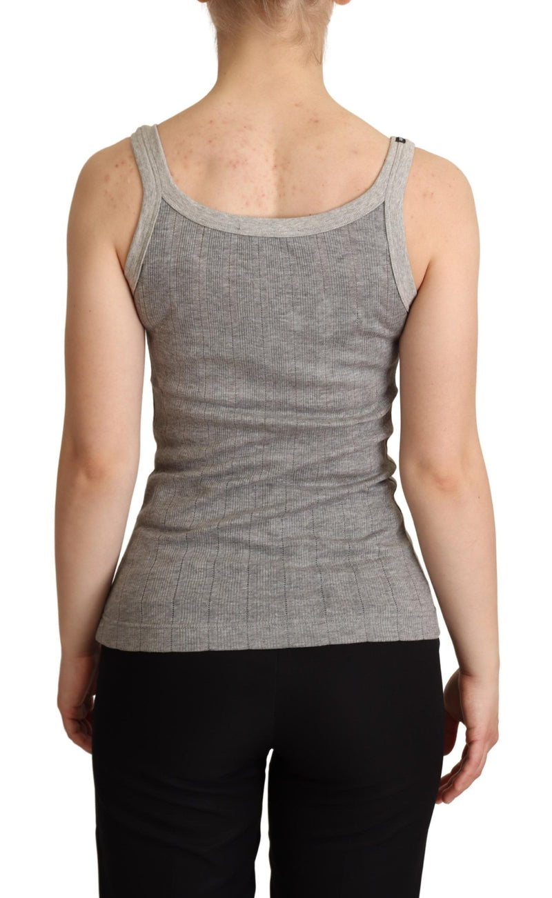 Dolce & Gabbana Chic Sleeveless Gray Tank Top