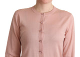 Dolce & Gabbana Elegant Pink Cashmere Silk Cardigan