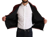 Dolce & Gabbana Elegant Dark Red Bomber Jacket