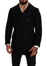 Dolce & Gabbana Elegant Black Double Breasted Wool Jacket