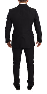 Dolce & Gabbana Elegant Black Two-Piece Wool Suit