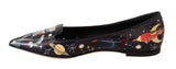 Dolce & Gabbana Elegant Outer Space Print Flat Loafers