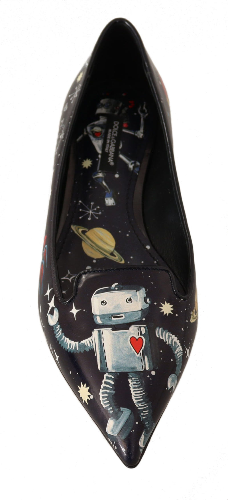 Dolce & Gabbana Elegant Outer Space Print Flat Loafers