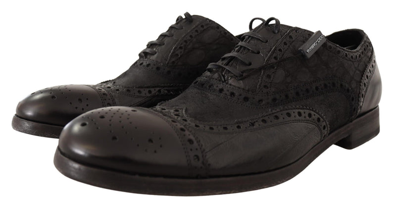 Dolce & Gabbana Exotic Leather Brogue Derby Dress Shoes