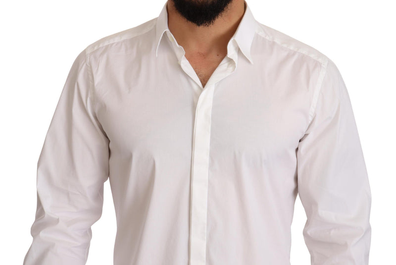 Dolce & Gabbana Elegant Slim Fit Gold Dress Shirt