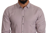 Dolce & Gabbana Elegant Slim Fit Red Cotton Dress Shirt