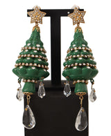 Dolce & Gabbana Enchanting Crystal Christmas Tree Clip-On Earrings