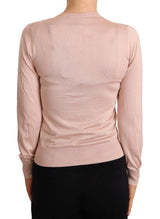 Dolce & Gabbana Elegant Silk Pink Cardigan