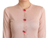 Dolce & Gabbana Elegant Silk Pink Cardigan