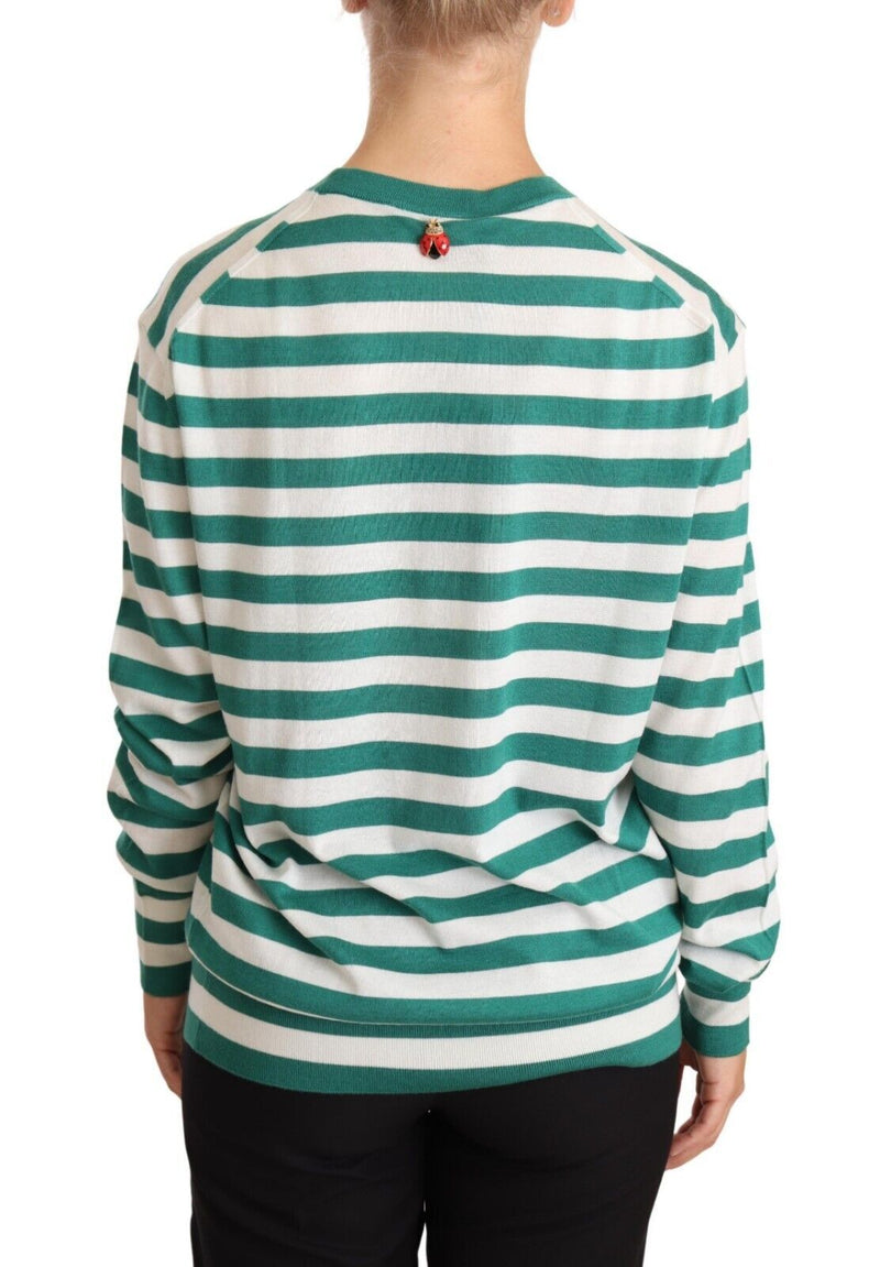 Dolce & Gabbana Elegant Striped Cashmere-Silk Sweater