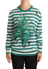 Dolce & Gabbana Elegant Striped Cashmere-Silk Sweater