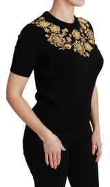 Dolce & Gabbana Elegant Black Cashmere Sweater Top